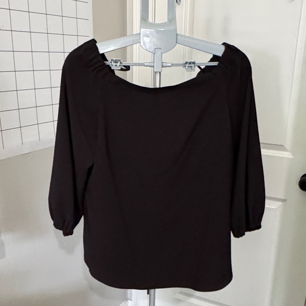 Vintage Joseph Ribkoff Black off the shoulder Blouse
